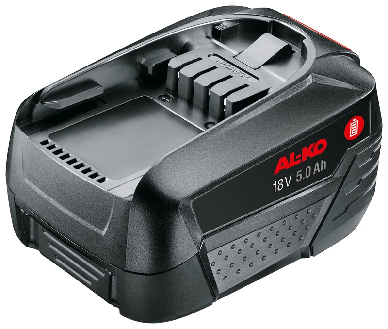 AL-KO 18 V Bosch Home and Garden Compatible Battery B100 Li 5.0 Ah, 105/46 min Charging Time with Charger C50 Li/Fast Charger FC100 Li, 90 Watt Hours, 670 g Weight, Black