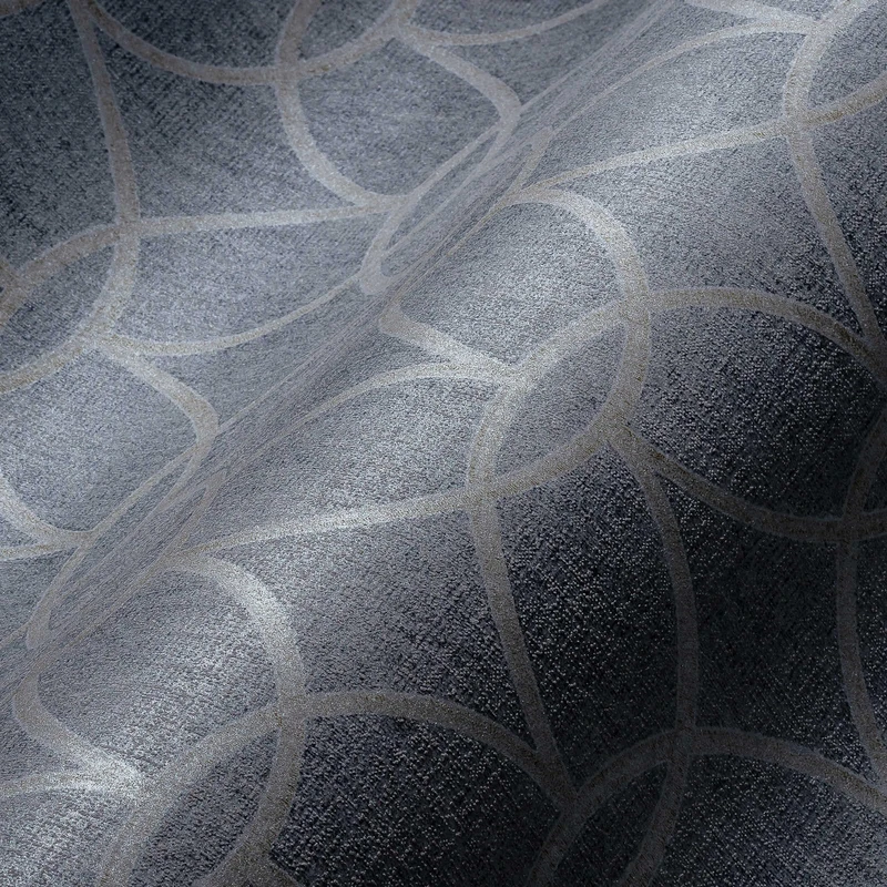 Architects Paper Geometric Wallpaper Villa Non-Woven Wallpaper 10.05 m x 0.53 m Blue Grey Made in Germany 375644 375644
