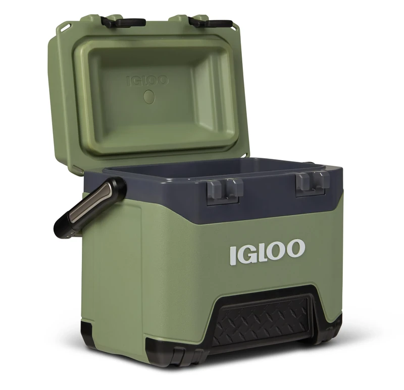 IGLOO Heavy-Duty 25 Qt BMX Ice Chest Cooler with Cool Riser Technology, Oil Green