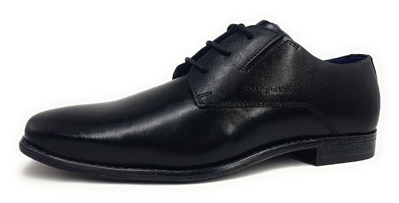 bugatti Men's Business Shoes, Men's Business Lace-Up Shoes, Black, 7 UK