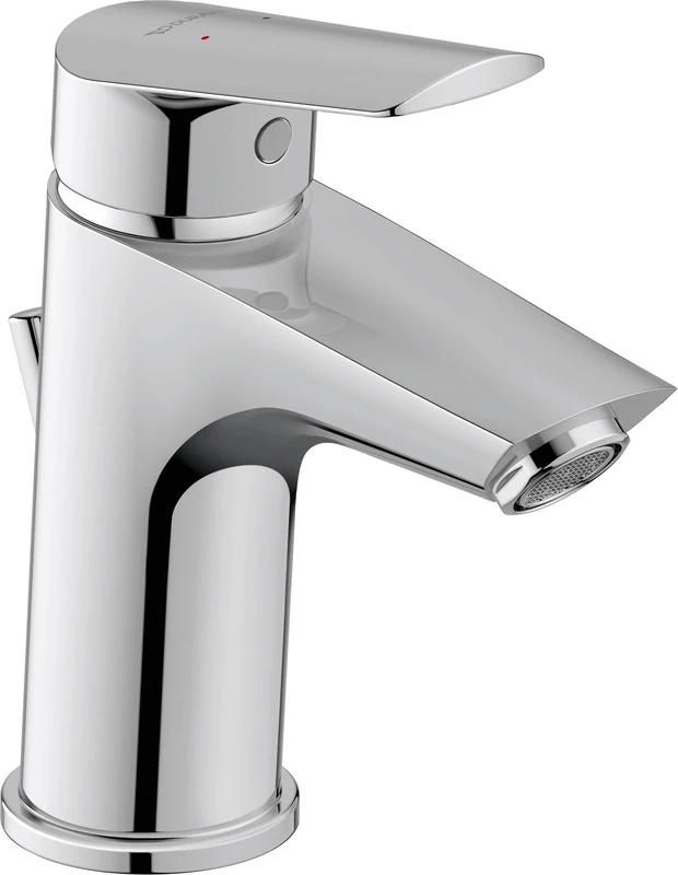 Duravit No.1 Basin taps, Size S (spout Height 91 mm), Basin Mixer tap with Draw bar Drain Set, Basin Mixer tap with Water-Saving MinusFlow Function, Chrome