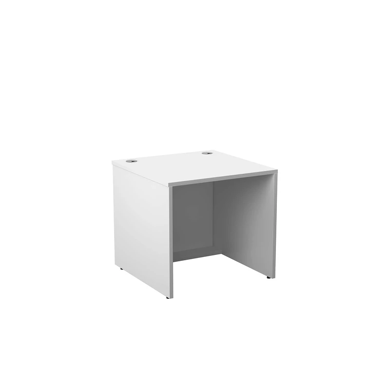Office Hippo Modular Reception Desk, Small Straight Base Unit, White, 80 x 80 x 74.2 cm - Image 1
