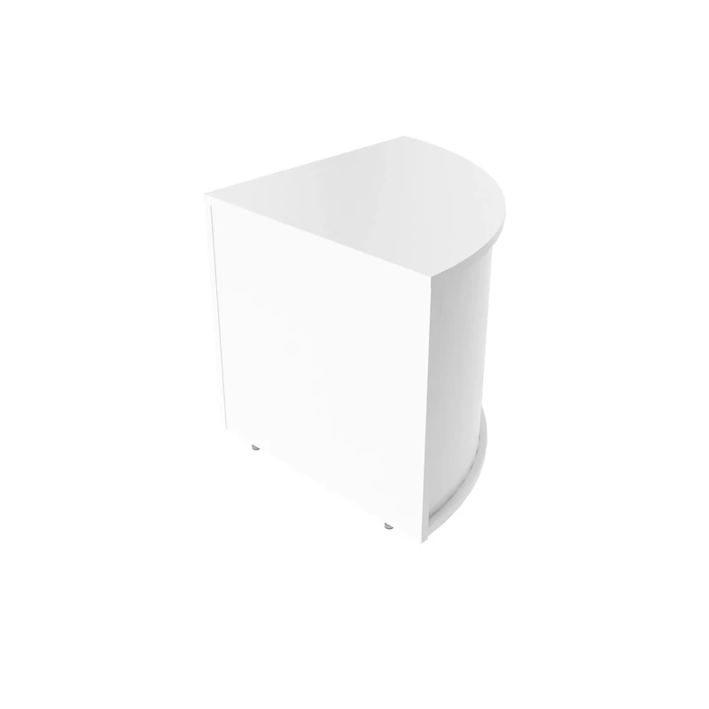 Office Hippo Modular Reception Desk, Corner Base Unit, White, 80 x 82 x 74.2 cm - Image 1