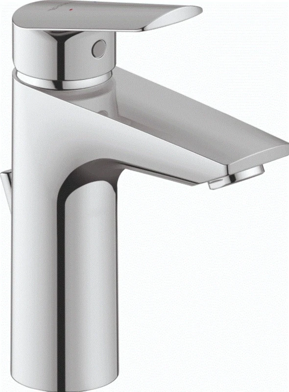 Duravit No.1 Basin taps, Size M (spout Height 117 mm), Basin Mixer tap with Draw bar Drain Set, Basin Mixer tap with Water-Saving MinusFlow Function, Chrome