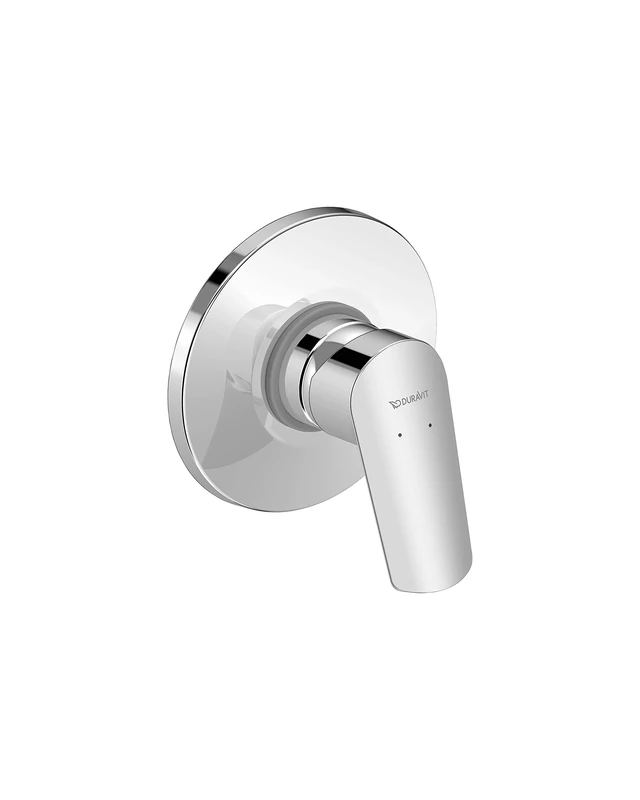 Duravit No.1 Shower Mixer Set for 1 Consumer, incl. Ready-Mounted Set with Concealed Basic Body, Bath Mixer with Ceramic Mixing System, Chrome