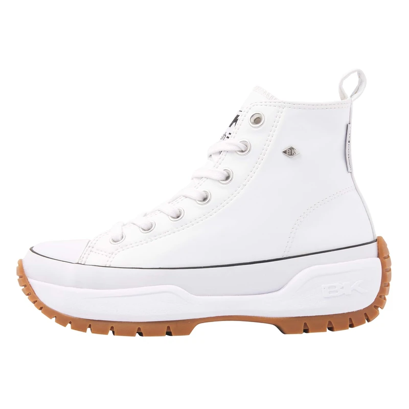 British Knights Kaya MID Fly Women's High-Top Shoe Trainers, White, 8 UK
