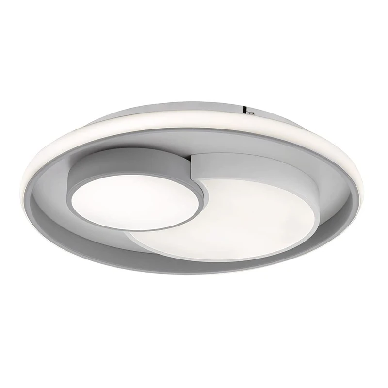 WOFI Fela Plastic Ceiling Light, 34 W, White, Height 8.5 cm x Width 50 cm