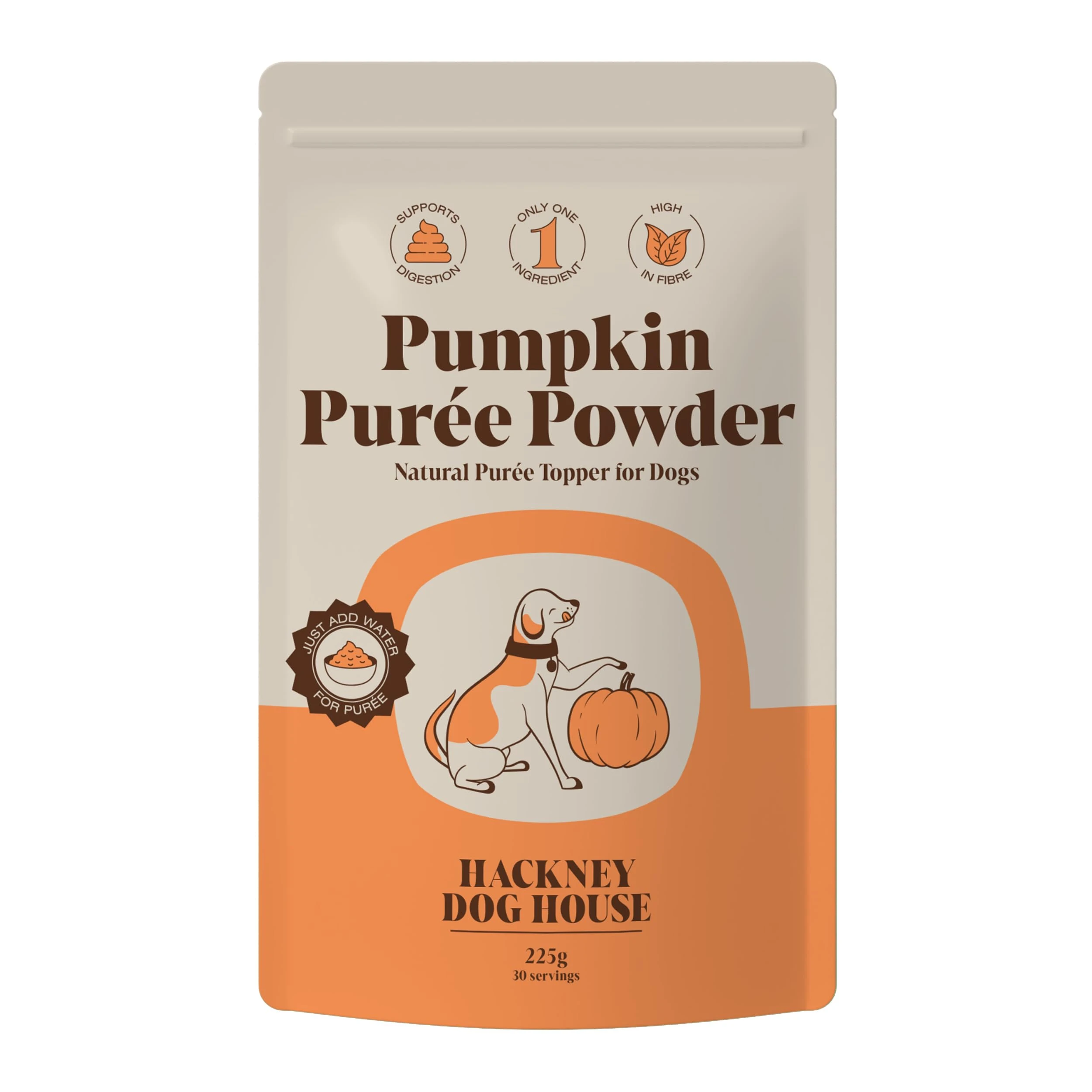 Pumpkin Powder for Dogs (225 grams) | Create Natural Pumpkin Purée | UK Canned Pumpkin Alternative | High Fibre Topper (30 Daily Servings) | Hackney Dog House