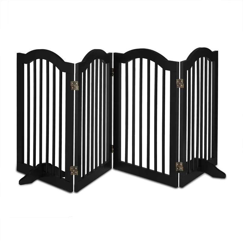 Relaxdays Safety Grid, Free-Standing Barrier, Retractable Fence with Feet for Children & Pets, HW 70 x 205.5, Black, Fibreboard