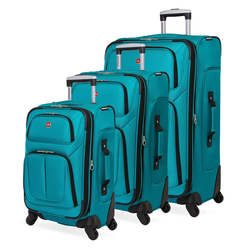SwissGear Sion Softside Expandable Luggage, Trace of Paradise, 3-Piece Set (21/25/29), Sion Softside Expandable Luggage