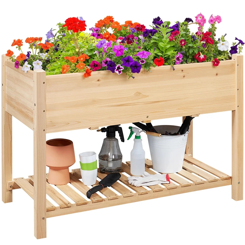 Yaheetech 2 Tier Raised Garden Bed - Elevated Planter Box