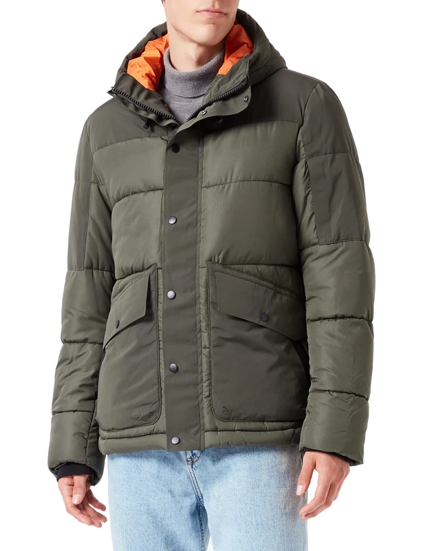 s.Oliver Men's 130.12.208.16.150.2119821 Long-Sleeved Jacket, Khaki/Olive, XL