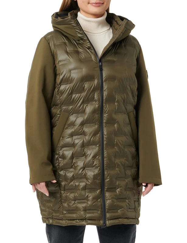 s.Oliver Women's 120.12.208.16.151.2120482 Long-Sleeved Coat, Khaki/Olive, 14