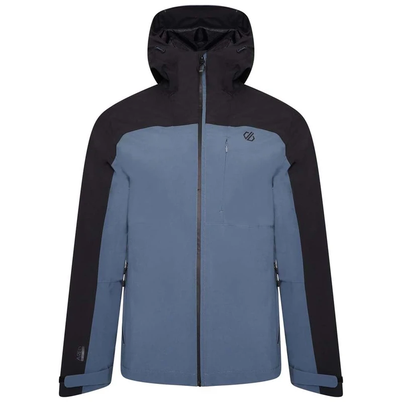 Dare 2b Diluent Era Mens hiking Jacket Waterproof & breathable Recycled fabric, 2 lower zipped water repellent pockets and adjustable hood - trekking and walking jacket