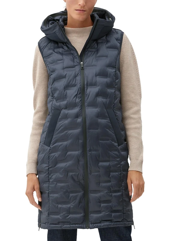 s.Oliver Long Vest with Quilting, 5959_Navy, 8