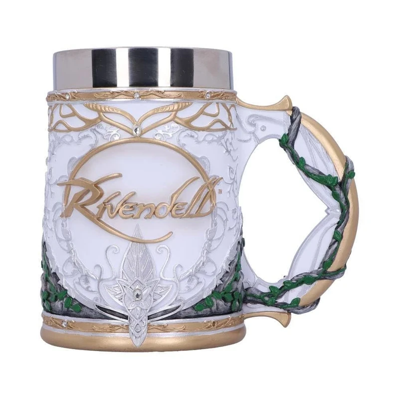 Nemesis Now Officially Licensed Lord of The Rings Rivendell Tankard, White, 15.5cm