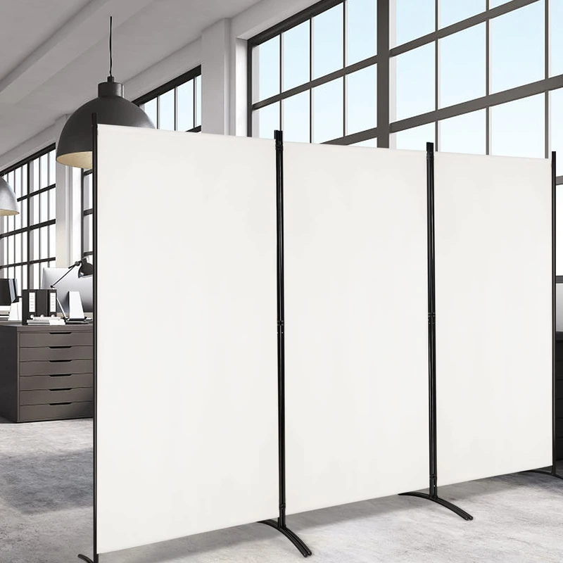 GiantexUK Foldable 3-Panel Room Divider (White)