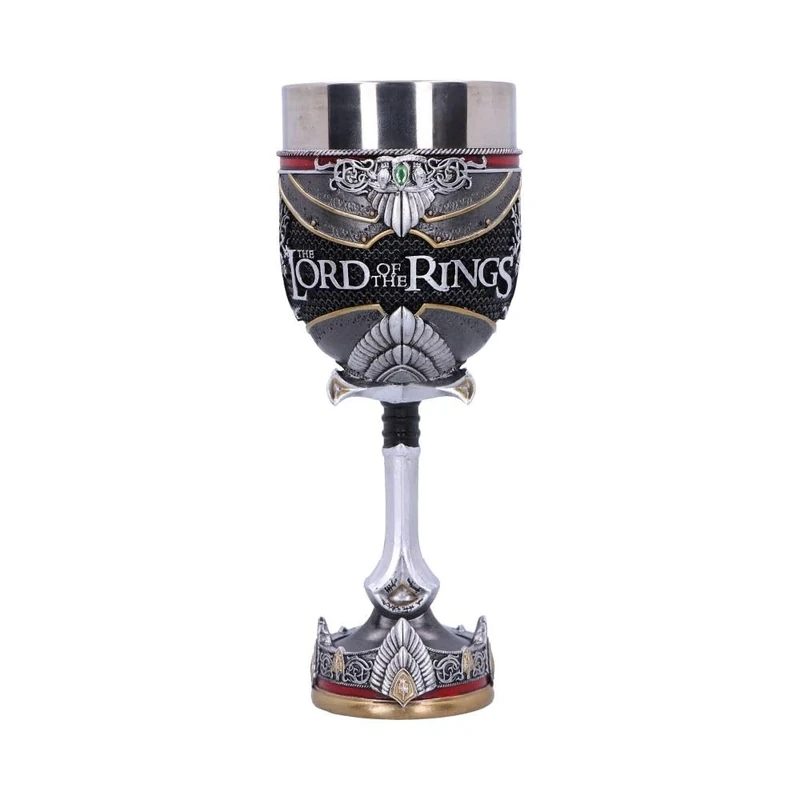 Nemesis Now Officially Licensed Lord of The Rings Aragorn Goblet, Silver, 19.5cm