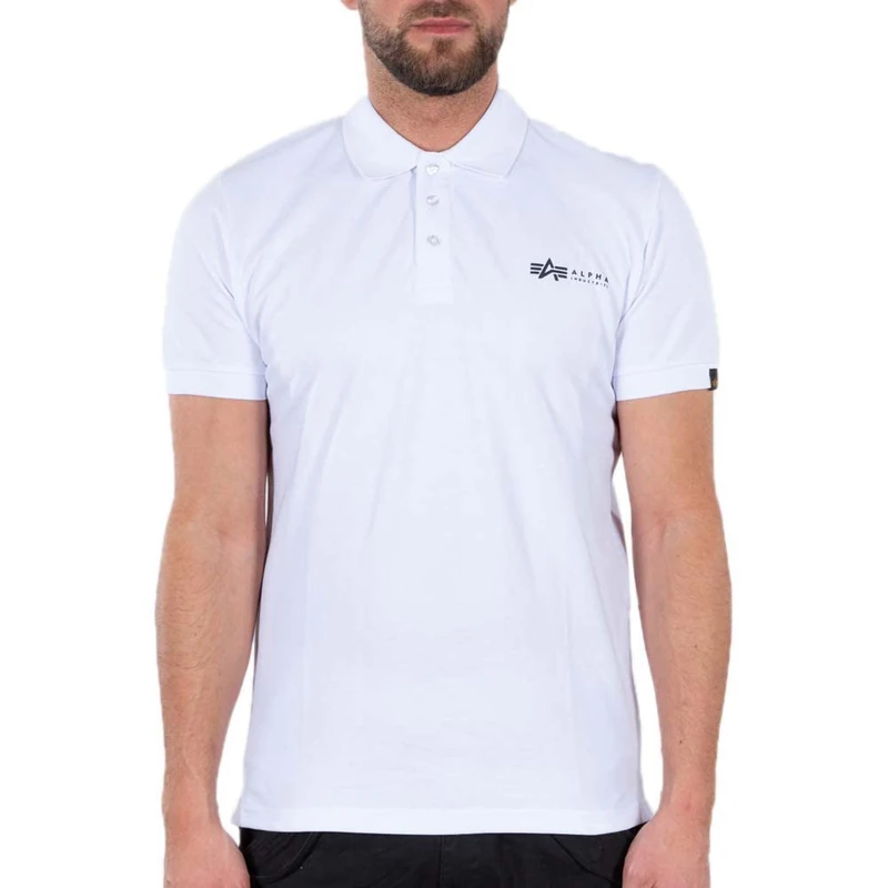 Alpha Industries Basic Polo SL Polo Shirt Men's White
