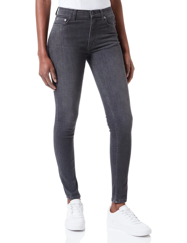 French Connection Women's Rebound Sustainable Denim 30inch Skinny Jean, Charcoal, 16