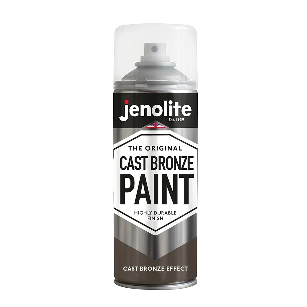 JENOLITE Cast Effect Spray Paint - BRONZE, Creates Real Cast Bronze Look on Most Surfaces, 400ml