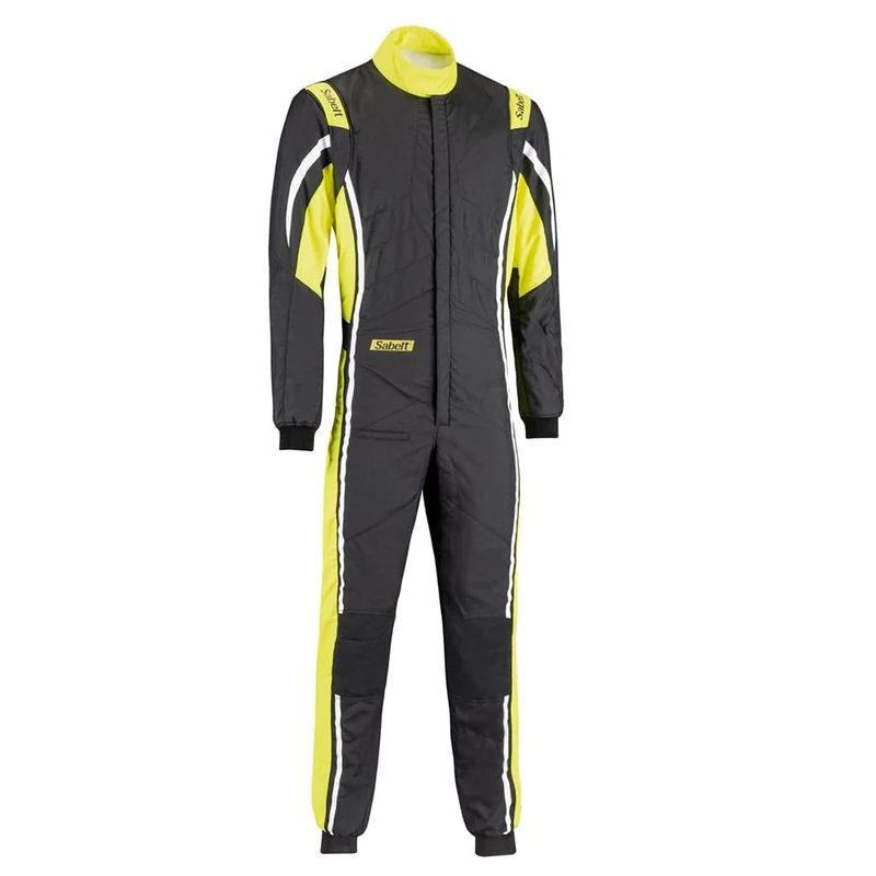 OMP Racing Suit Black/Fluo Yellow FIA8856-2018 Hero TS10 Superlight Size 50
