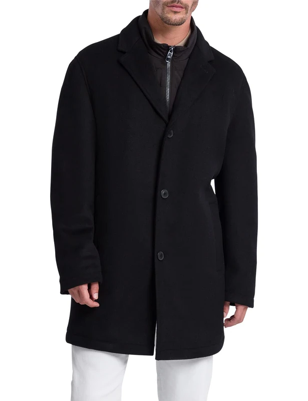 Pierre Cardin Men's Paletot Coat, meteorite, S
