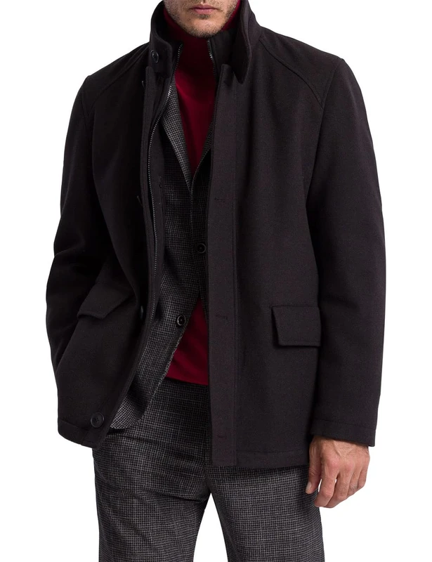 Pierre Cardin Men's Overshirt Jacket, Meteorite, XS