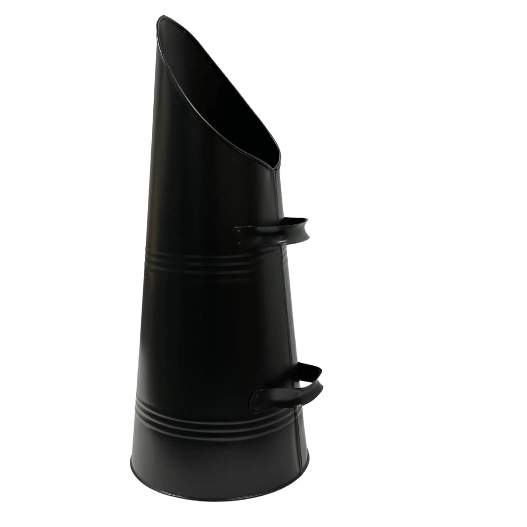 Heavy Duty Anthracite Coal Hod, Bucket Coal Scuttle Black High Quality for Fireplace Fire Side (Coal Hod)