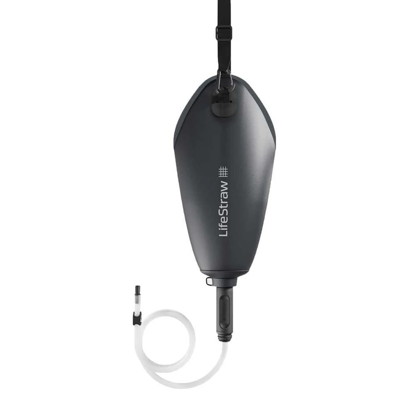 LifeStraw Peak Series - Compact Gravity Water Filter System - 3L for Backpacking, Group Camping, Hiking and Travel, Dark Mountain Gray