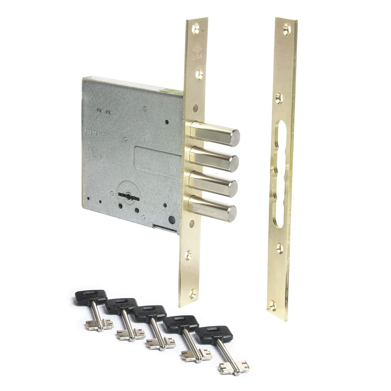 CISA 57028 Double map Mortise Lock, Steel, Entrata 60 mm