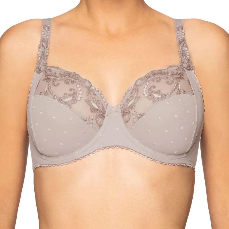 Felina Secret Delight Underwired Support Bra (34C, Pearl Grey)
