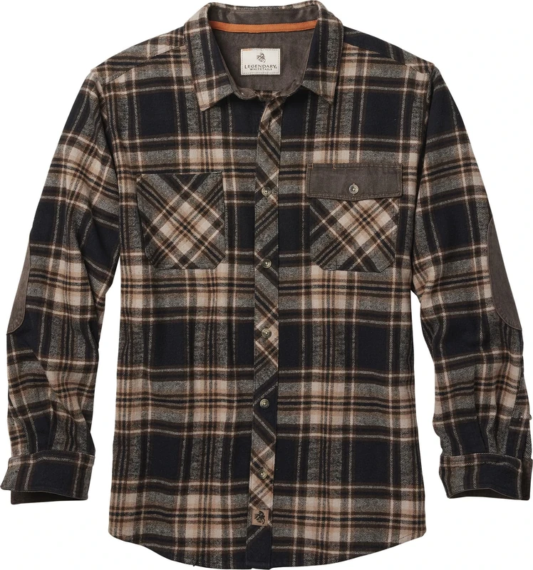 Legendary Whitetails Men's Harbor Heavyweight Flannel Shirt Button, Ponderosa Plaid, X-Large