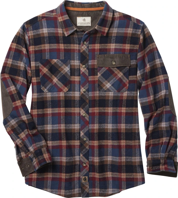 Legendary Whitetails Men's Harbor Heavyweight Flannel Shirt Button, Colonial Plaid, Large