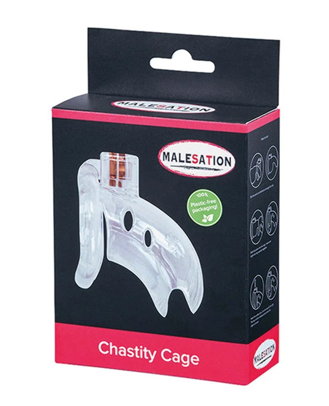 MALESATION Chastity cage Transparent One Size