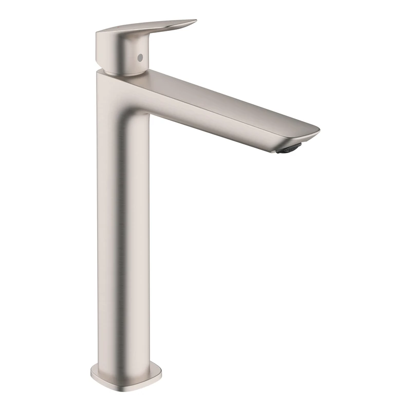 hansgrohe Logis Fine Modern 1-Handle 1-Hole 12-inch Tall Bathroom Sink Faucet in Brushed Nickel, 71258821