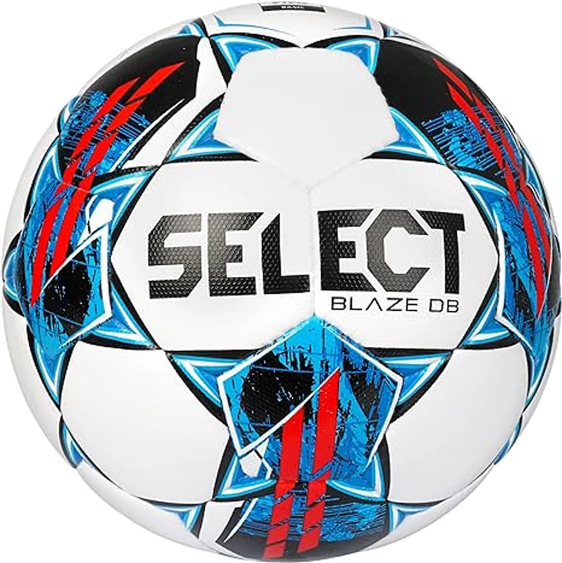 SELECT Blaze DB V22 Soccer Ball, White/Red/Blue, Size 5