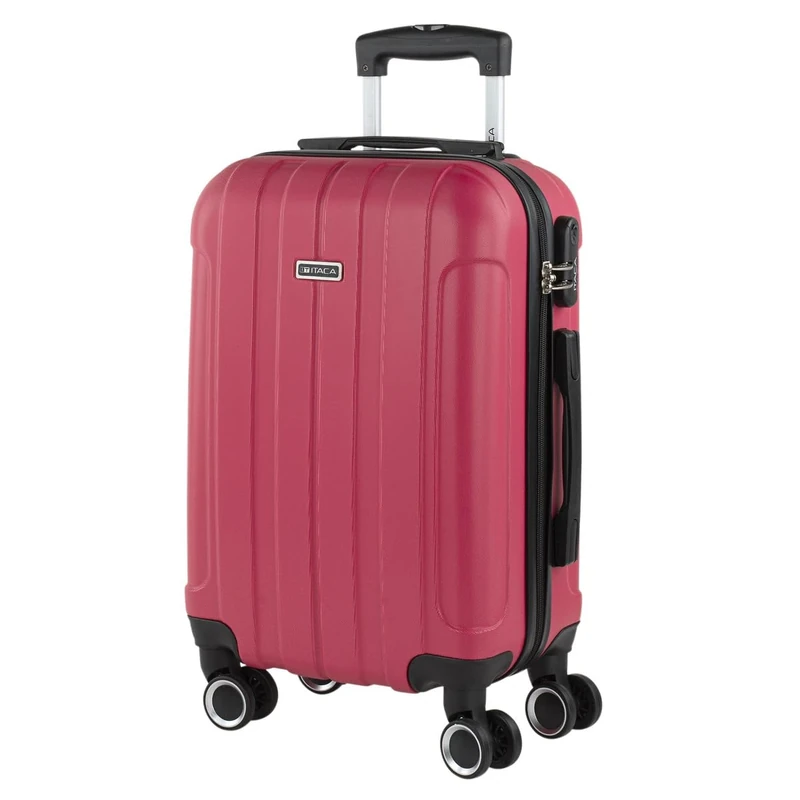 ITACA - Hard Shell Suitcase Set of 2-4 Wheel ABS Luggage Sets 3 Piece with TSA Combination Lock - Resistant and Lightweight Hard Suitcase Beauty and Large, Strawberry