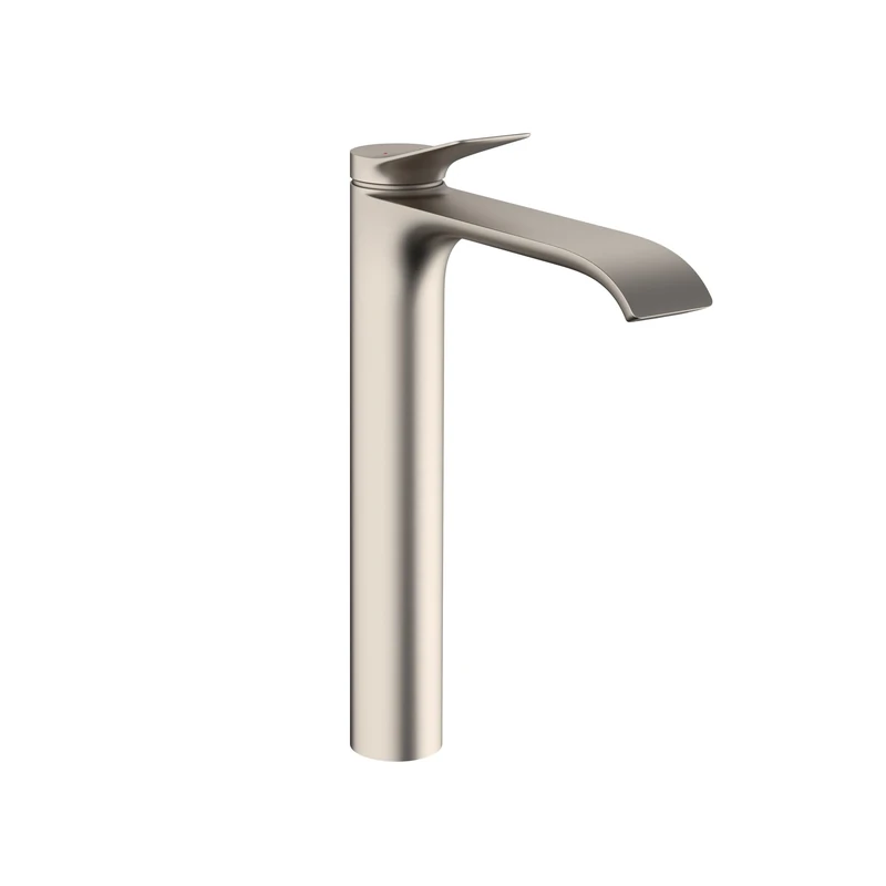 hansgrohe Vivenis Modern 1-Handle 1-Hole 12-inch Tall Bathroom Sink Faucet in Brushed Nickel, 75042821
