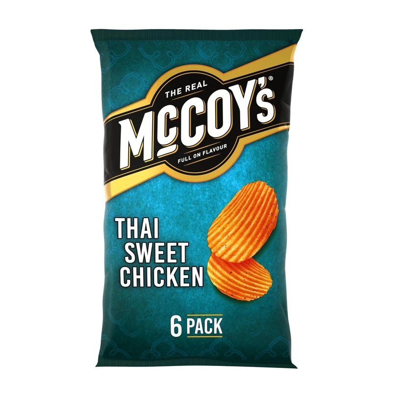 Mccoy's Thai Sweet Chicken Crisps, 6 x 25g - Image 1
