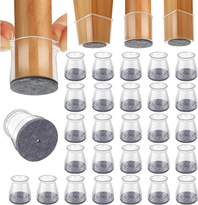 GICUNK Small Round Chair Leg Floor Protectors - Furniture Cups