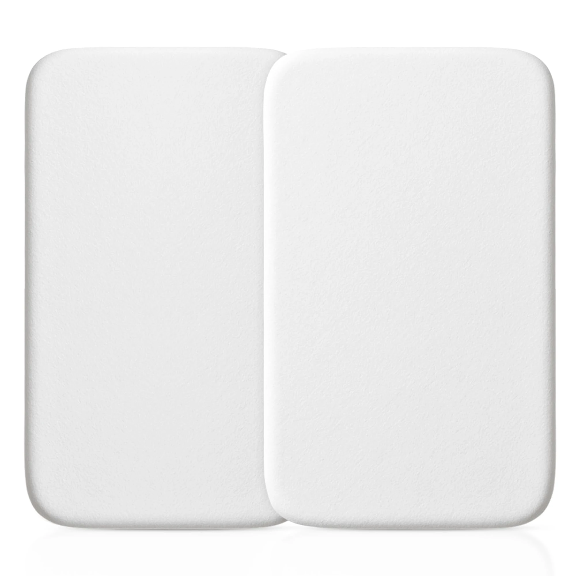 Sasma Home - Pack of 2-100% Jersey Cotton Crib Next2Me Fitted Sheets - Next2Me Compatible Crib Fitted Sheet (50x85cm) Pack of 2 White