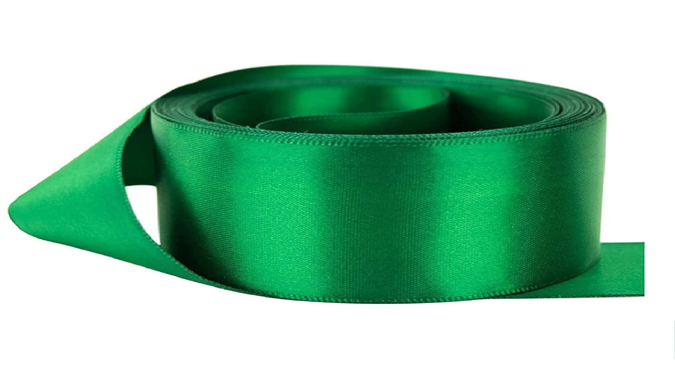 Double Sided Satin Ribbon Size 15mm x 10 Meters, Perfect for Gifts Wrap Sew Party, Decorations Events Dress Wedding Christmas Crafts, Bows Car, DIY, Bouquets, Cake More (Green)