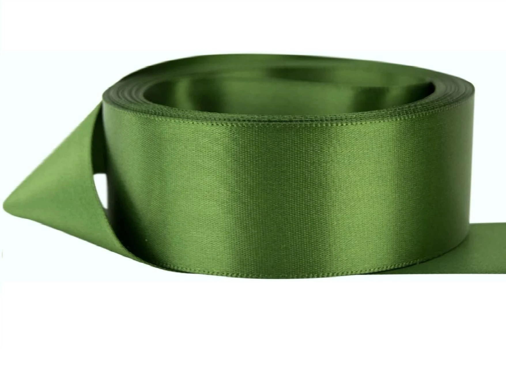 Double Sided Satin Ribbon Size 15mm x 10 Meters, Perfect for Gifts Wrap Sew Party, Decorations Events Dress Wedding Christmas Crafts, Bows Car, DIY, Bouquets, Cake More (Olive Green)