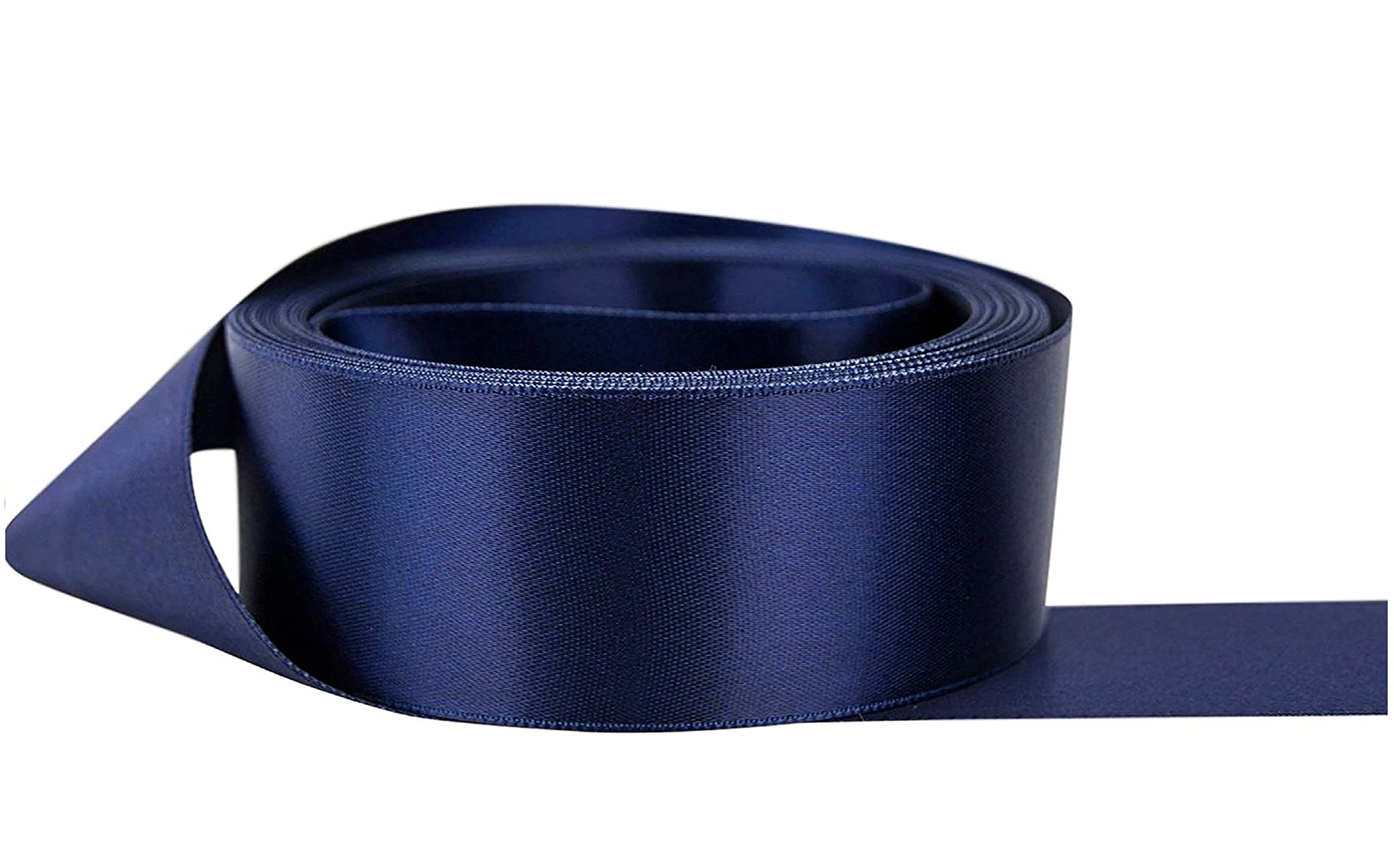Double Sided Satin Ribbon Size 15mm x 10 Meters, Perfect for Gifts Wrap Sew Party, Decorations Events Dress Wedding Christmas Crafts, Bows Car, DIY, Bouquets, Cake More (Navy Blue)