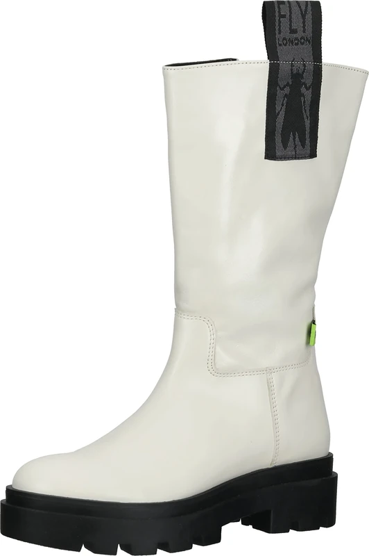 Fly London Women's JALO882FLY Knee High Boot, OFFWHITE, 7 UK