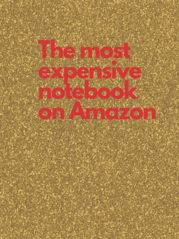 The most expensive notebook on Amazon: 8.25x11 Yes it really is! Gold