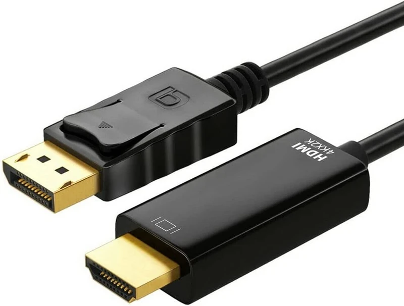 Multibao DisplayPort DP to HDMI Cable, 4K Resolution, Display Port (DP) to HDMI Lead for Monitor,PC,Laptop,Projektor (2 Metres)