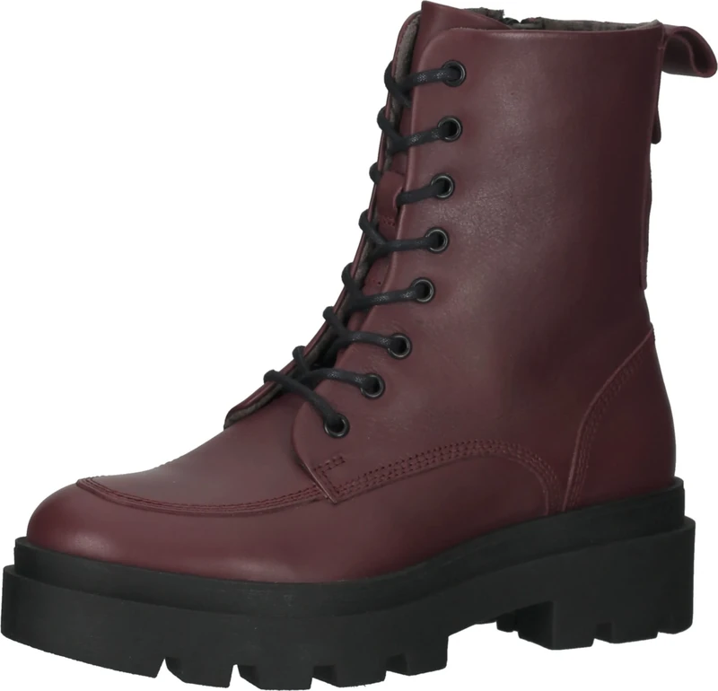 Fly London Women's JAYE878FLY Combat Boot, Wine, 4 UK