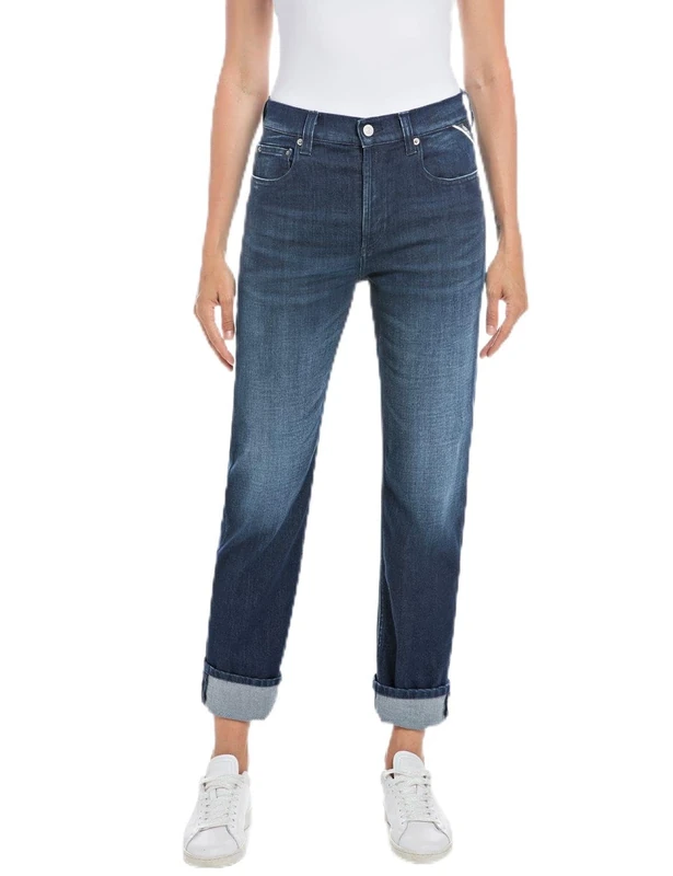 REPLAY Women's WB461 Maijke Straight Indigo Stretch Jeans, Dark Blue 007, 29W / 30L